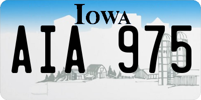 IA license plate AIA975