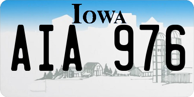 IA license plate AIA976