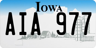 IA license plate AIA977