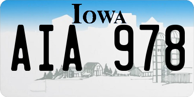 IA license plate AIA978