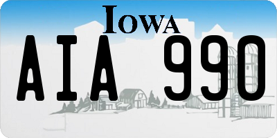 IA license plate AIA990