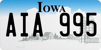 IA license plate AIA995