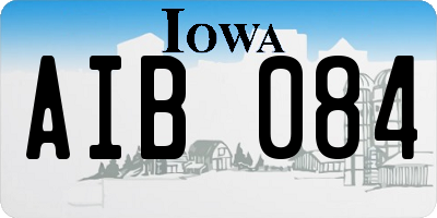 IA license plate AIB084