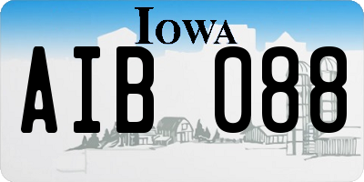 IA license plate AIB088