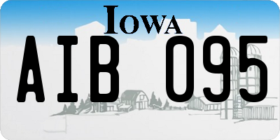 IA license plate AIB095