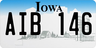 IA license plate AIB146