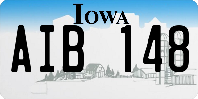IA license plate AIB148