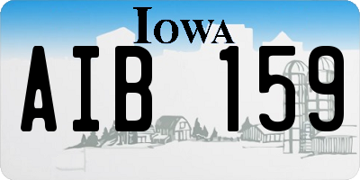 IA license plate AIB159