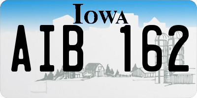 IA license plate AIB162