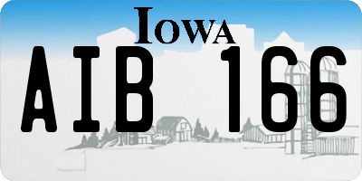 IA license plate AIB166