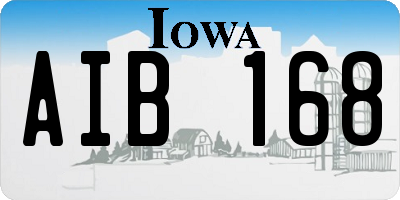 IA license plate AIB168