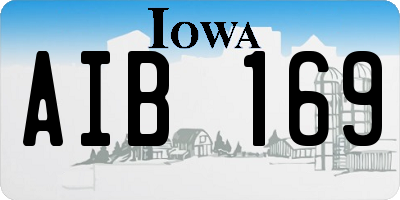IA license plate AIB169