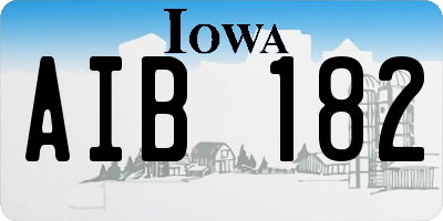 IA license plate AIB182