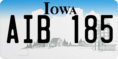 IA license plate AIB185