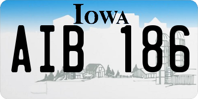 IA license plate AIB186