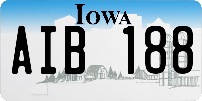 IA license plate AIB188