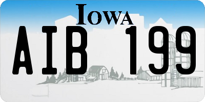 IA license plate AIB199