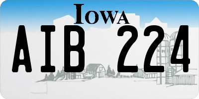 IA license plate AIB224