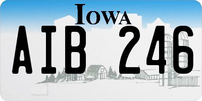 IA license plate AIB246