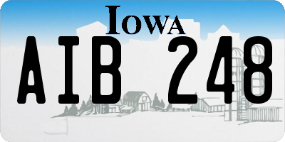 IA license plate AIB248