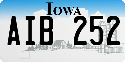 IA license plate AIB252