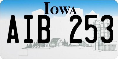 IA license plate AIB253