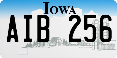 IA license plate AIB256