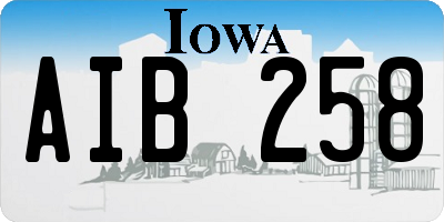 IA license plate AIB258