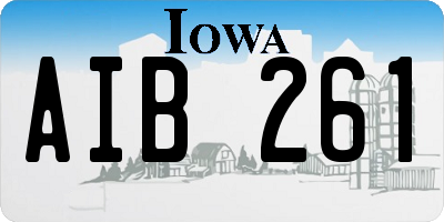 IA license plate AIB261