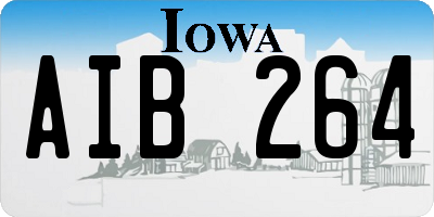IA license plate AIB264