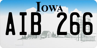 IA license plate AIB266