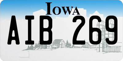 IA license plate AIB269