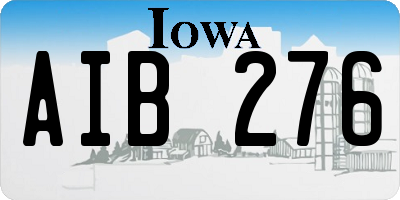 IA license plate AIB276