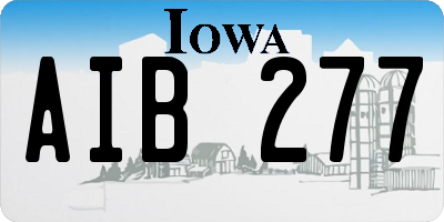 IA license plate AIB277