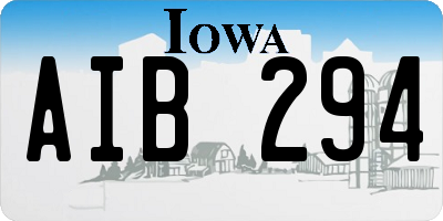 IA license plate AIB294
