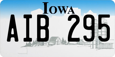 IA license plate AIB295