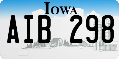 IA license plate AIB298