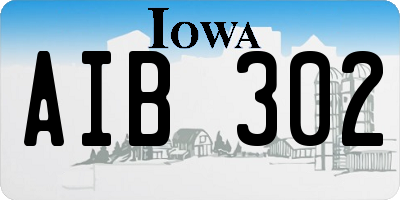 IA license plate AIB302