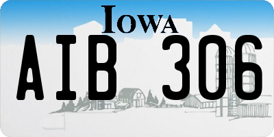 IA license plate AIB306