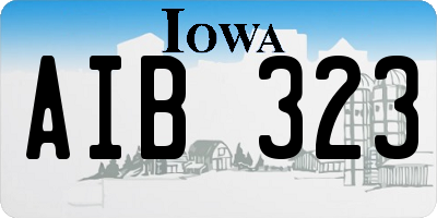 IA license plate AIB323