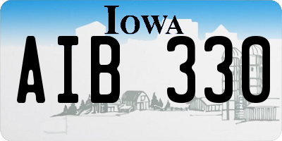 IA license plate AIB330