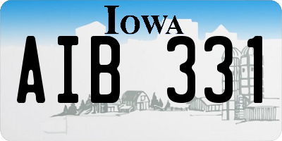IA license plate AIB331