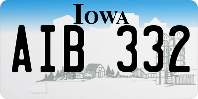 IA license plate AIB332