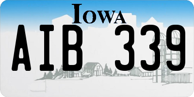 IA license plate AIB339