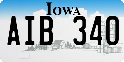 IA license plate AIB340