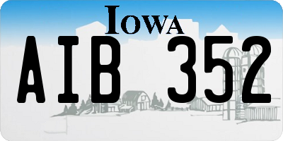 IA license plate AIB352