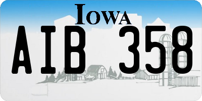 IA license plate AIB358
