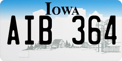 IA license plate AIB364