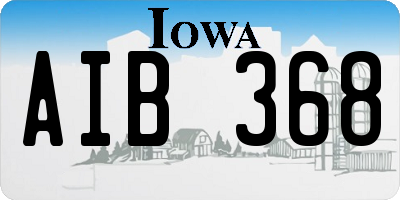 IA license plate AIB368