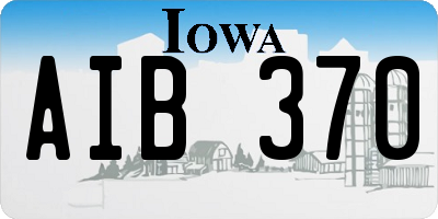 IA license plate AIB370